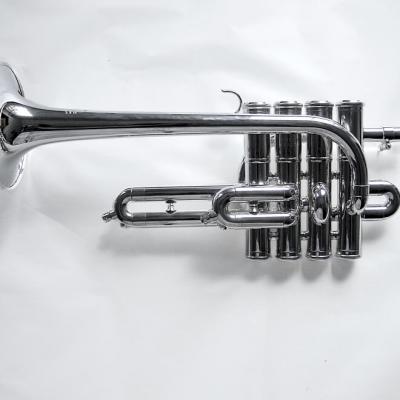 Trompete versilbert Antik Metall